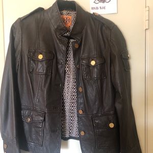 Tory Burch Brown Leather Jacket